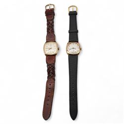 Cyma 9ct gold manual wind wristwatch, Edinburgh 1953 and a Trebex 9ct gold manual wind wri...