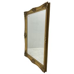 Victorian design gilt framed wall mirror, bevelled plate