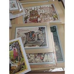 Collection of art prints and postcards etc, mostly Anton Pieck