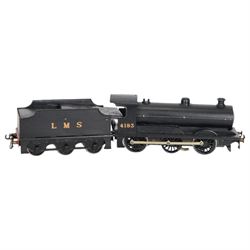 Bassett-Lowke 0 gauge LMS 4F class 0-4-0 locomotive no. 4193, with tender, in LMS black livery