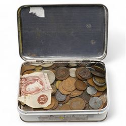 Great British and World coins, including various part filled Whitman folders, pre-decimal pennies and other denominations, commemorative crowns, pre-Euro coinage etc