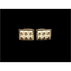 Pair of Danish silver cufflinks by Anton Michelsen 