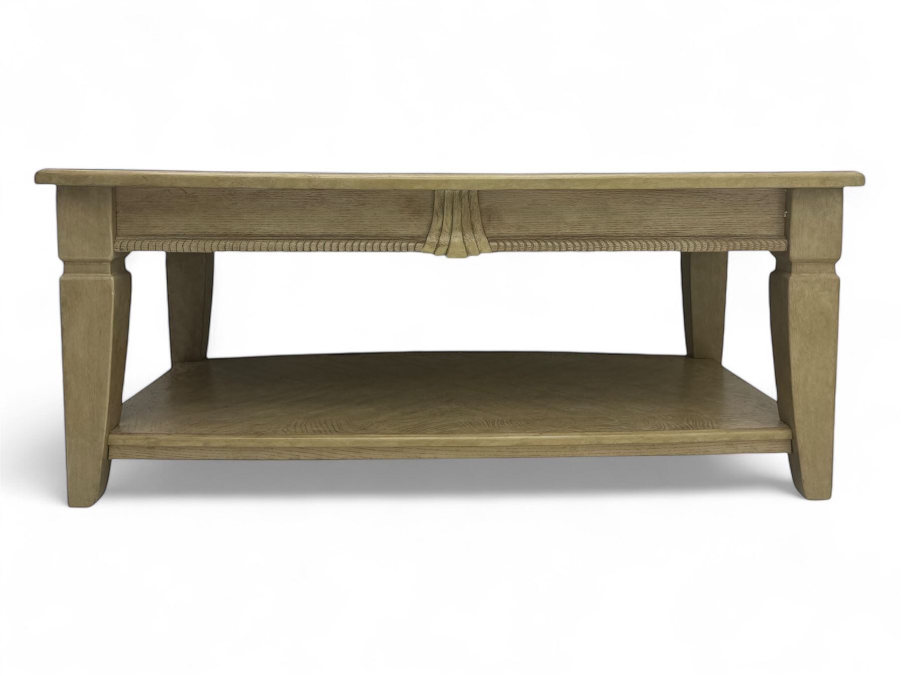 Brunswick - washed oak finish two-tier coffee table