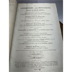 Miller, Phillip, The Gardeners Dictionary: Containing the Methods of Cultivating and Improving the Kitchen, Fruit and Flower Garden, printed for F C And J Rivington, J Johnson, G and W Nicol, [et al], 1807, folio, Vol I Part I, Vol I part II, Vol II Part I and Vol II part II, (4)