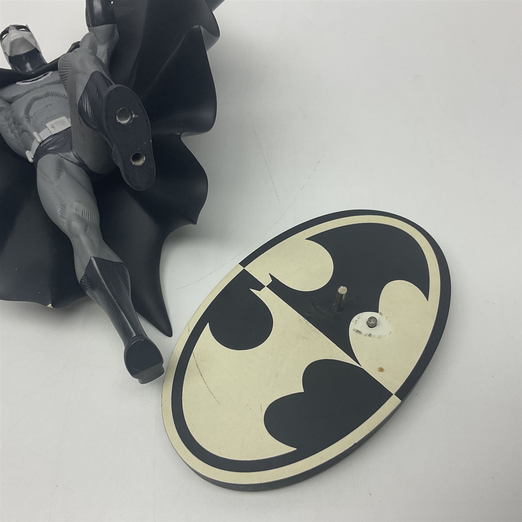 Group of five limited edition DC Direct Black and White Batman hand-painted cold-cast porcelain statues in original boxes, with two similar examples from DC Collectibles 