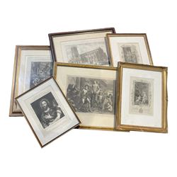 Large collection of 18th/19th century engravings and etchings, of primarily portraits and landscape scenes (in one box)