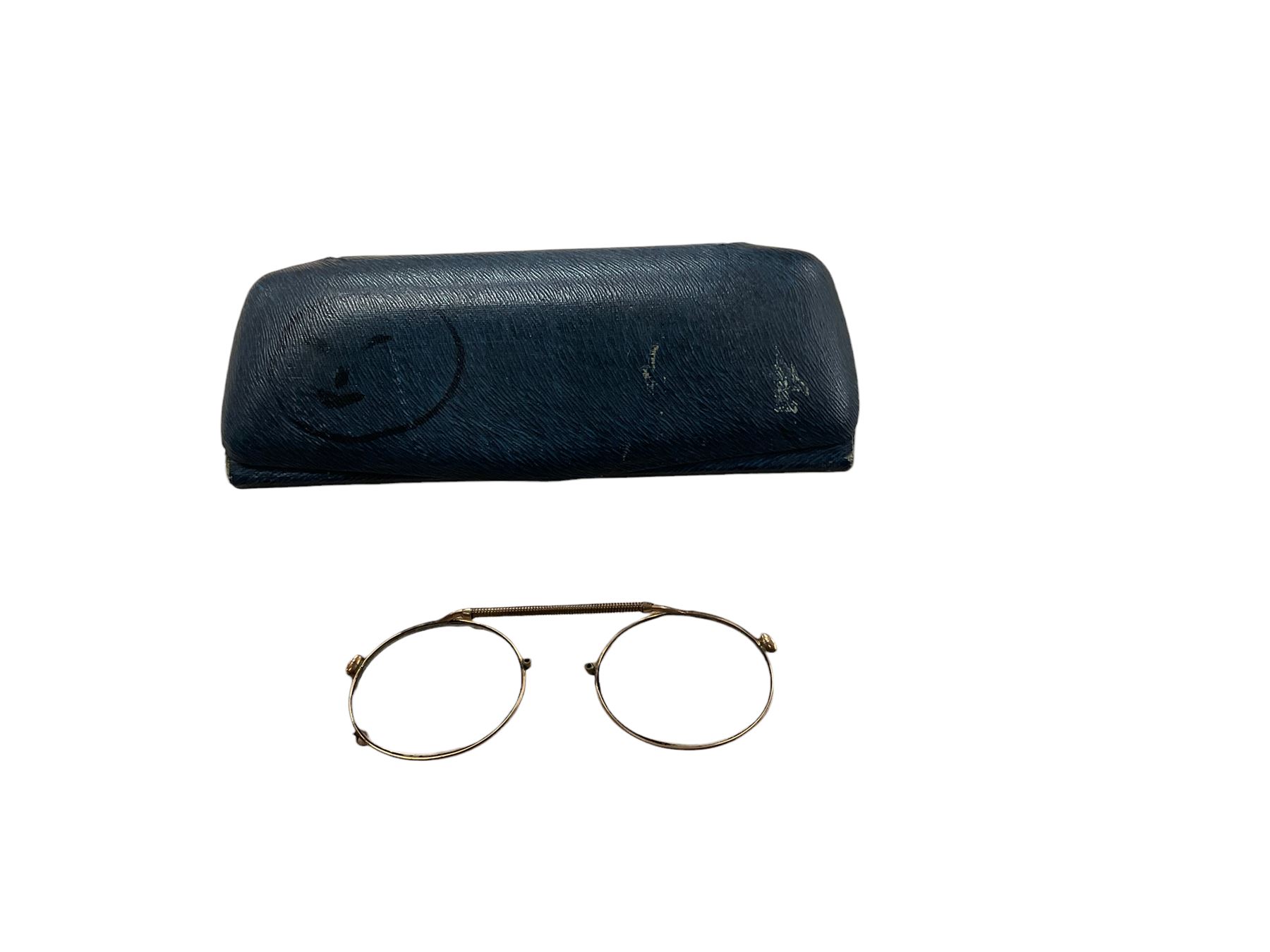 Pair of gold pince-nez