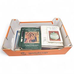 Box of antiques reference books including Robert von Hirsch Collection catalogues, 'Glasgo...