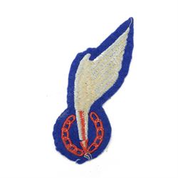 WWII Special Allied Airborne Reconnaissance Force (SAARF) Parachute Jump Wing, extremely rare example of the embroidered jump wing, H10cm

The SAARF was set up by the Supreme Headquarters Allied Expeditionary Force (SHAEF) in February 1945. The SAARF was made up of 120 French, 96 British, 30 Belgian and 18 Polish personnel, The unit was only involved in one Airborne drop before the unit was disbanded on 1st July 1945