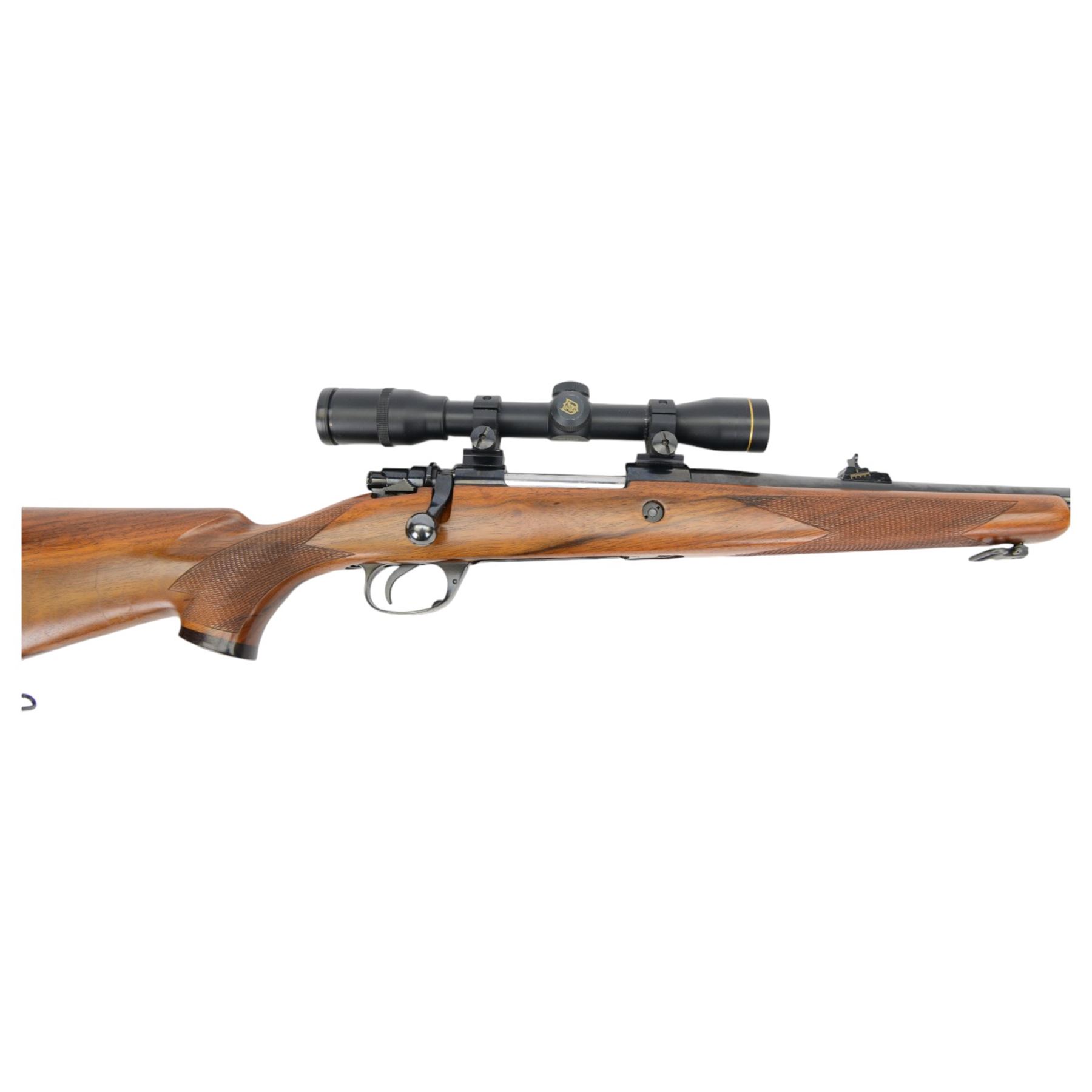 SECTION 1 FIREARMS CERTIFICATE REQUIRED - Parker Hale .308 bolt action rifle, the 62cm barrel, marked with BNP below a crown, fitted with Nikkostirling  Gold Crown Deluxe 4x 32 scope, overall L113cm, serial no. 09198