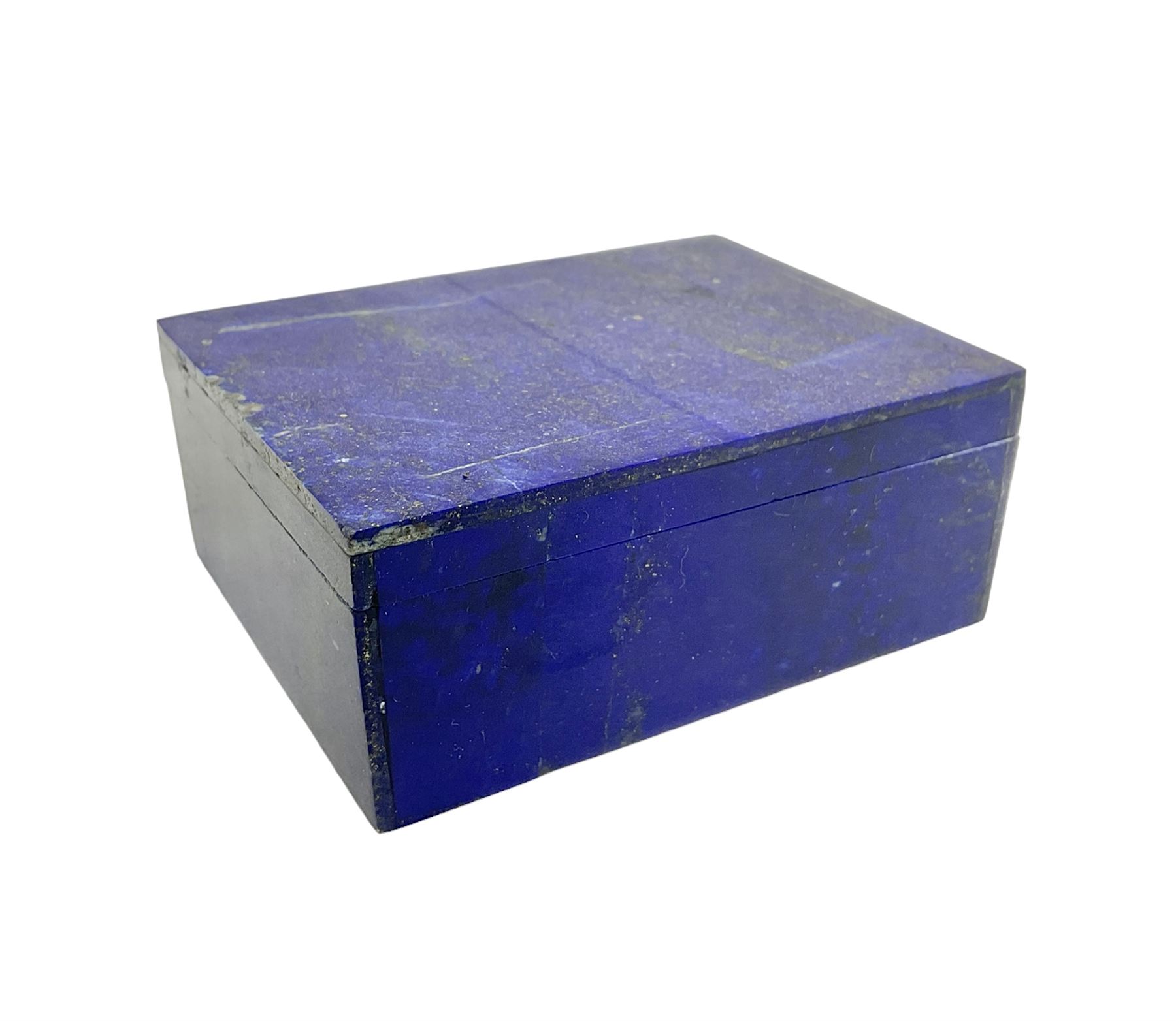 Lapis Lazuli box and cover of rectangular form, H4cm, D7cm, L10cm