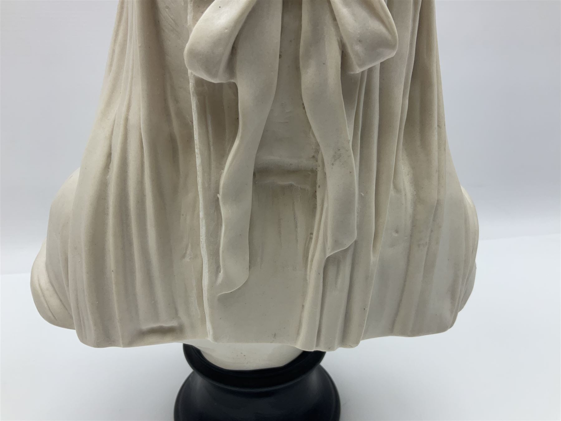 After Antonio Frilli, bust of A Veiled Bride signed A Filli, Firenze, Italy beneath, H34cm 