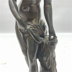 After Christophe Gabriel Allegrain, bronzed figure Venus in the Bath, H24cm