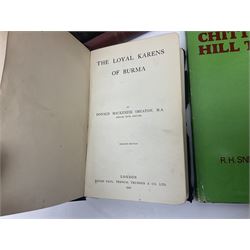 Burma and North East India - twenty books including The Burmese Empire by Father Sangermano. 1893; My Three Years in Manipur by Ethel St. Clair Grimwood. 1892; Shans at Home by Mrs. Leslie Milne. 1910; Four Years in Upper Burma by W.R. Winston. 1892; The Soul of People by H. Fielding. 1898; History of Upper Assam, Upper Burmah and North-Eastern Frontier by L.W. Shakespear. 1914; and fourteen others (20)