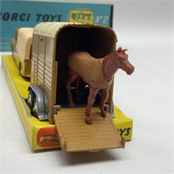 Corgi - Gift Set No.2 Land Rover with 'Rices' Pony Trailer and Pony, tan livery, in original box 