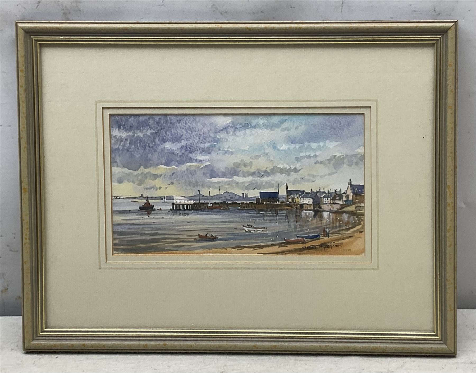 Harry F McGregor (Scottish 1928-2014): Broughty Castle and Beach, pair watercolours signed 13cm x 24cm (2)