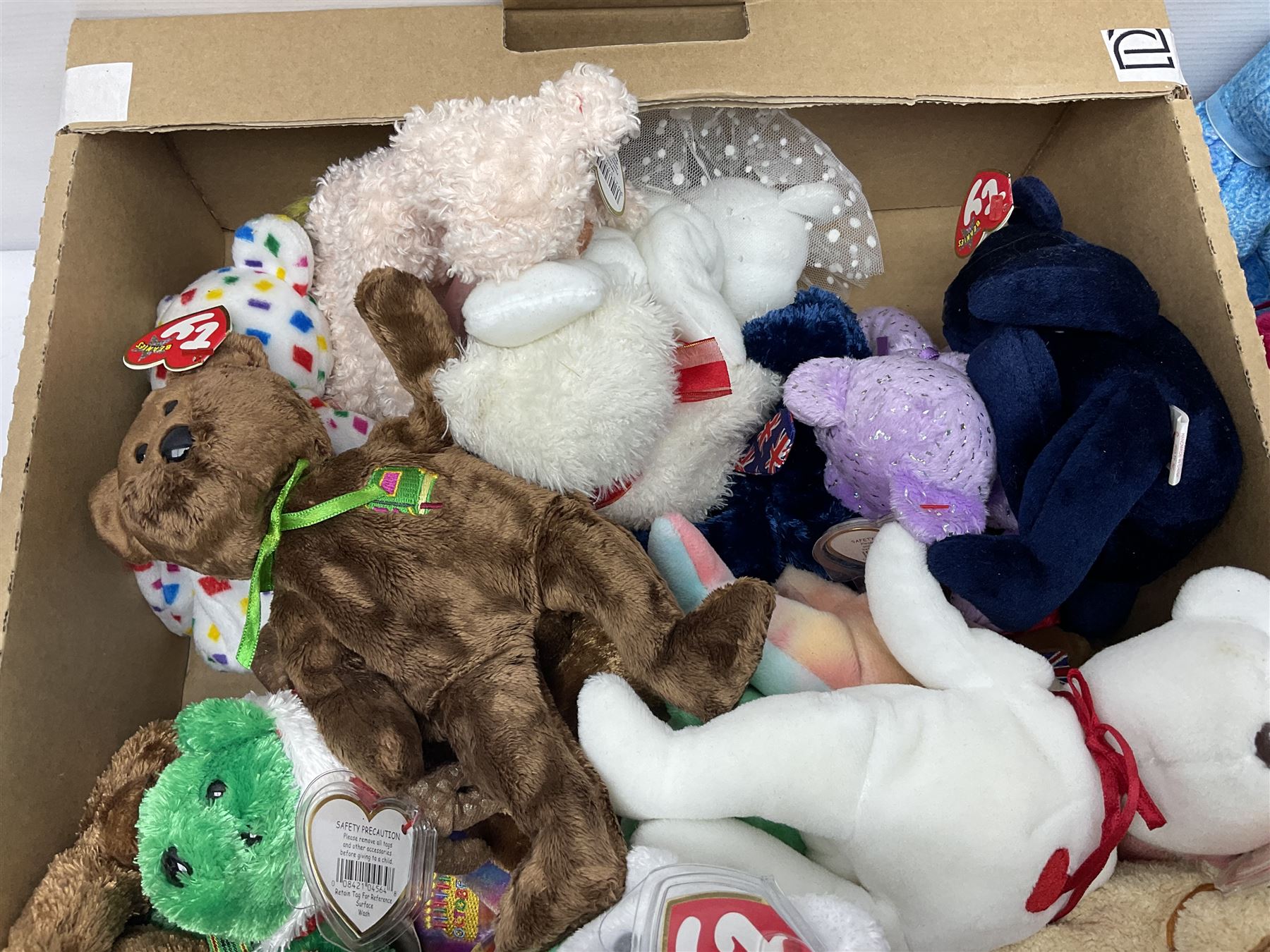 Fifty Ty Beanie babies, including Dublin, Haunt, Star, Premier, Valentine, Fuzz etc 