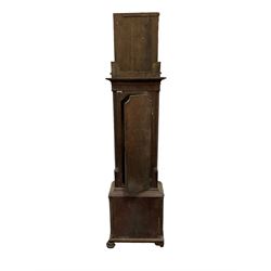 19th century oak longcase. No hood