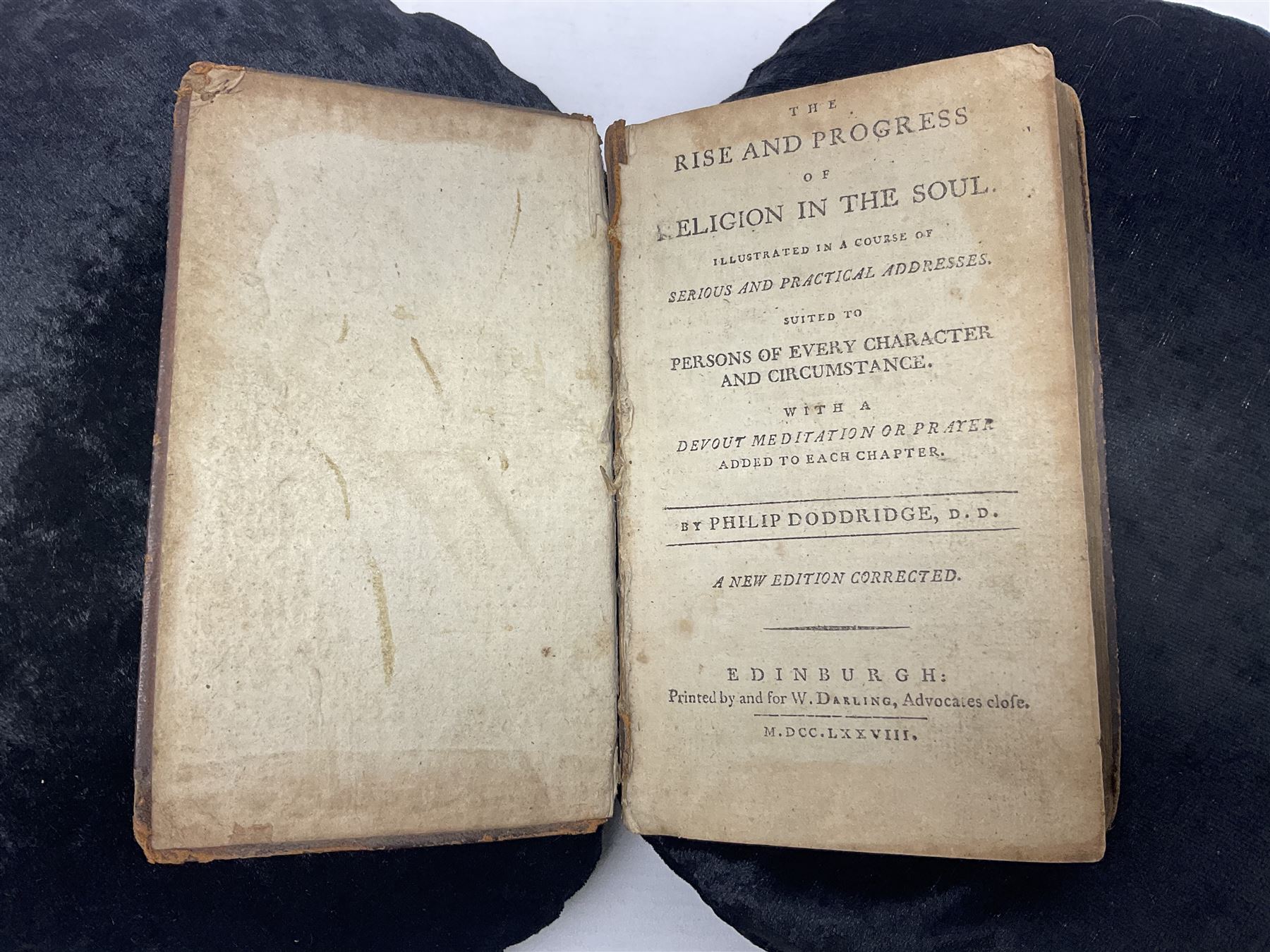 Philip Doddridge; The Rise and Progress of Religion in the Soul, W.Darling Edinburgh 1788