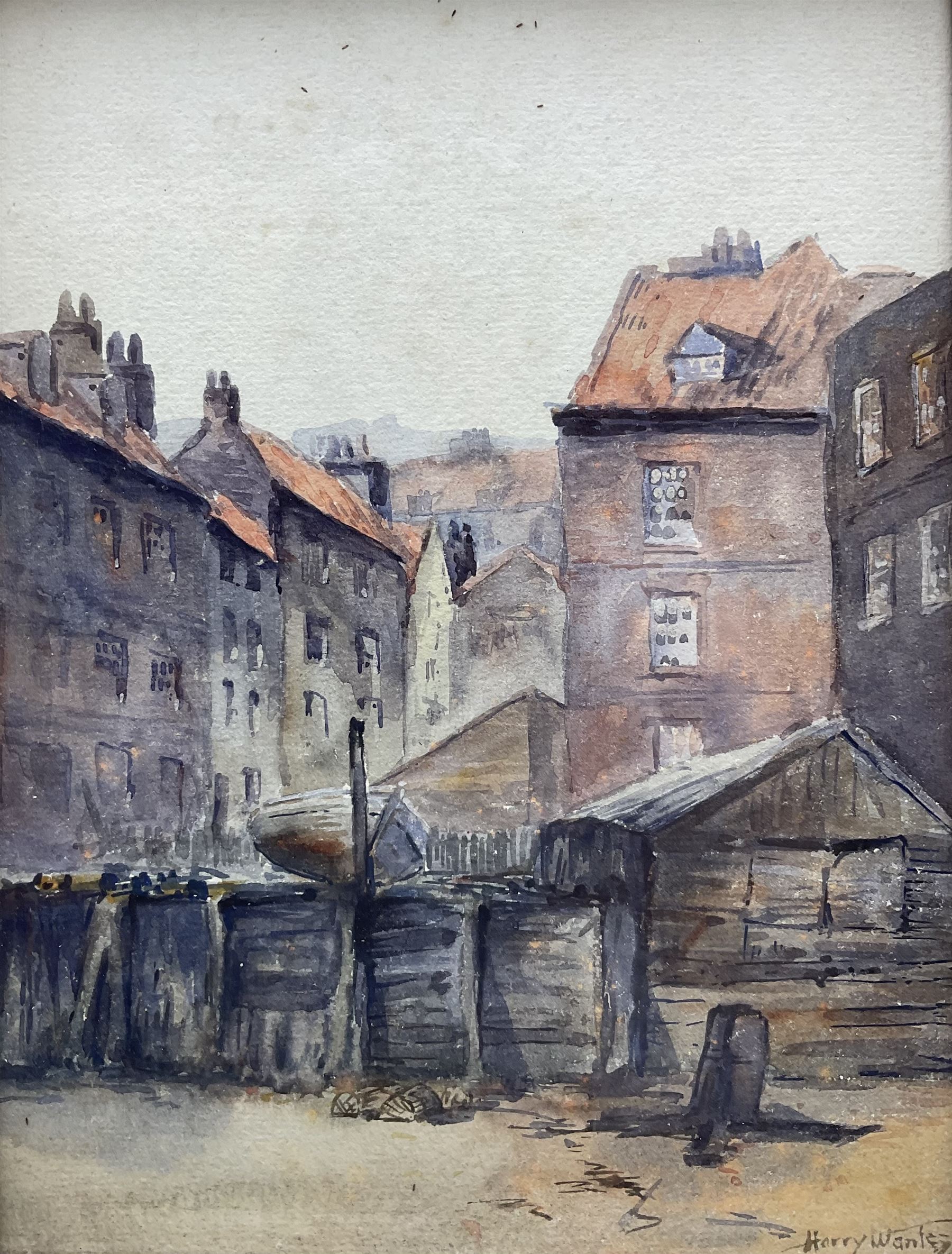 Harry Wanless (British c1872-1934): Old Harbourside Buildings Scarborough, watercolour signed 25cm x 18cm
Provenance: direct from the artist's family, part of a collection never previously seen on the market