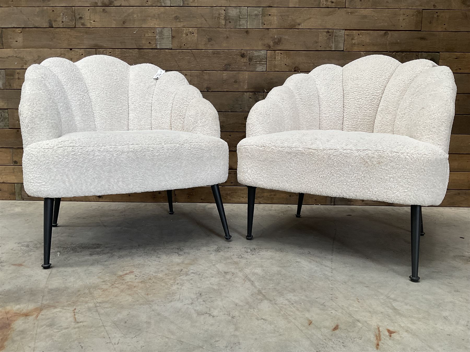 2 x Cloud armchairs, upholstered in beige fabric