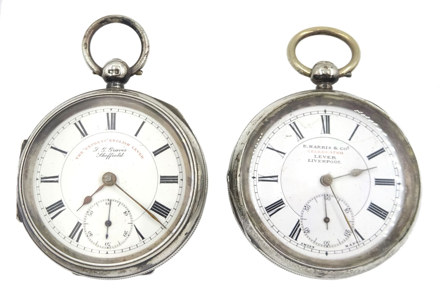 Edwardian silver open face 'The Express English Lever' pocket watch by ...