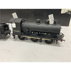 ‘00’ gauge - two kit built steam locomotive and tenders comprising Class 0395 Jumbos 0-6-0 no.30566 finished in BR black; Class C2X Large Vulcans 0-6-0 no.32434 finished in BR black; both with DJH Models boxes (2) 