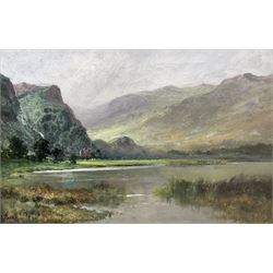 Frank Thomas Carter (British 1853-1934): Loch Landscape with Castle, oil on canvas signed 