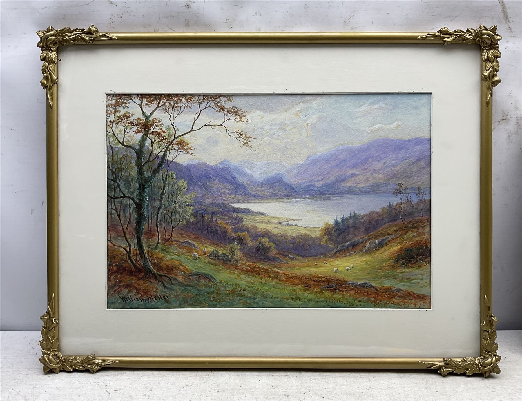 William Mellor (British 1851-1931): 'Derwentwater from the Hills looking towards Borrowdale', watercolour signed, titled verso 30cm x 45cm 