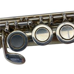 Buffet Crampton & Co Cooper Series II silver plated flute, Serial No.020804739 in hard case and outer carrying case