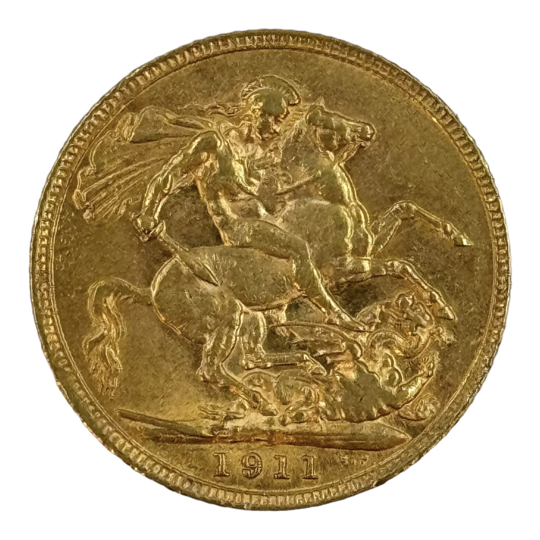 King George V 1911 gold full sovereign coin