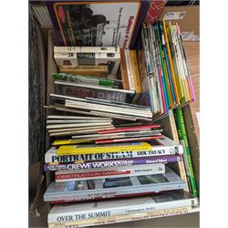 Large collection of Railwayana magazines in binders on steam locomotives, LNER, Locomotives illustrated etc, in nine boxes 