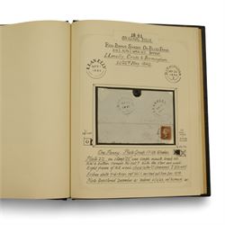 Pre-stamp, Queen Victoria and later postal history, ephemera and reference books, including QV imperf penny red vertical pair on entire with 7 in diamond oval cancel, imperf penny reds on covers or entires with black MX cancels, half penny bantam on cover or entire with 'HULL FE23 76' postmark, other Hull local interest postmarks, various used postcards, newspaper wrappers etc, 'The British Postage Stamp of the nineteenth century' by Robson Lowe, 'Collect British Postal Stationary' by Alan Huggins and Colin Baker' and other reference materials