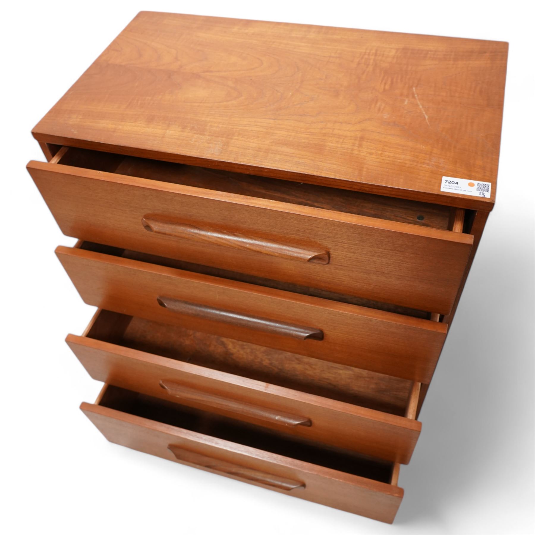 G-Plan - mid-20th century teak chest fitted with four drawers