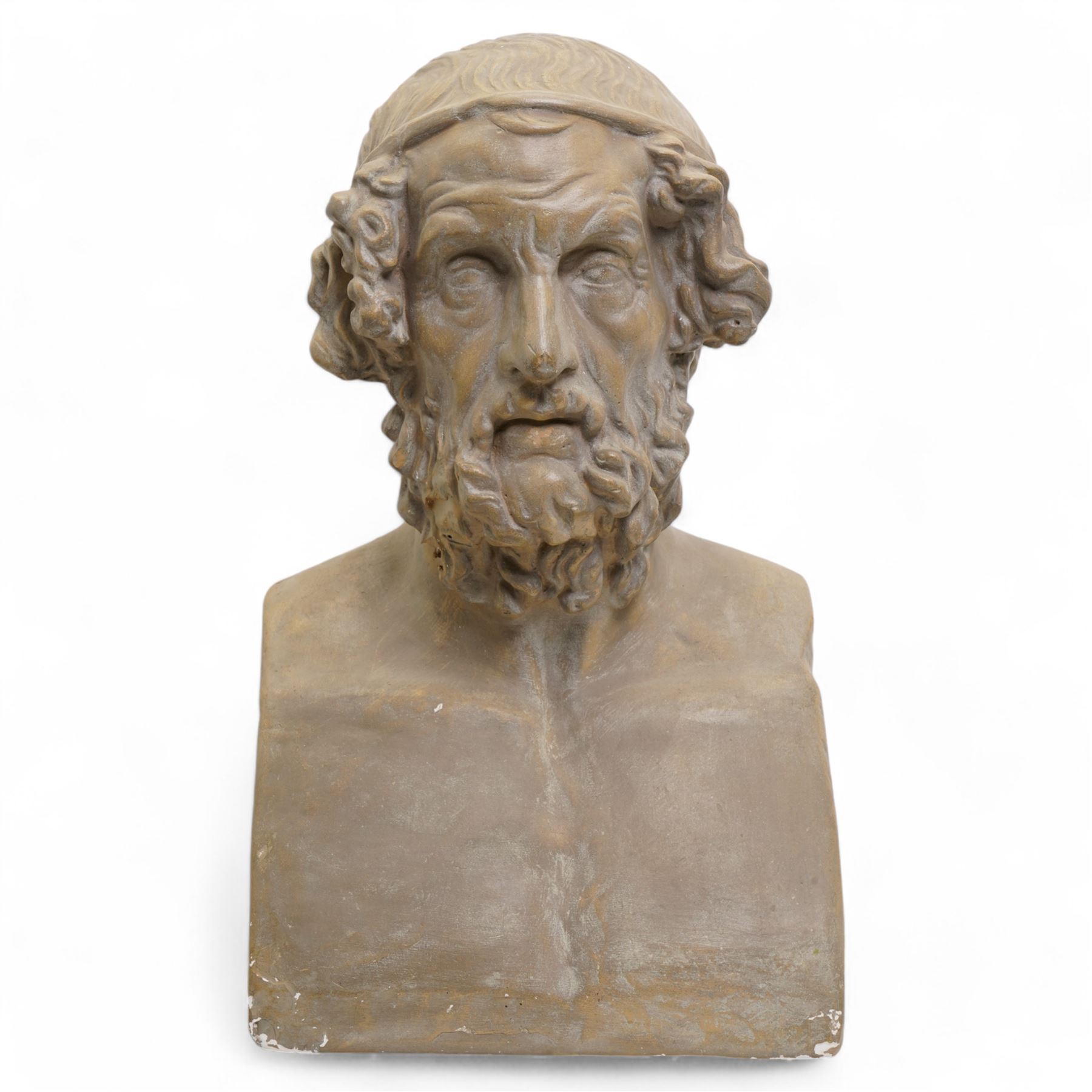 After the Antique - Large plaster bust of Homer H55cm