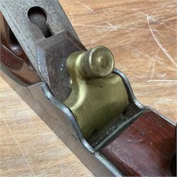 22” mahogany infill plane with brass cap and Marples blade  - THIS LOT IS TO BE COLLECTED BY APPOINTMENT FROM DUGGLEBY STORAGE, GREAT HILL, EASTFIELD, SCARBOROUGH, YO11 3TX