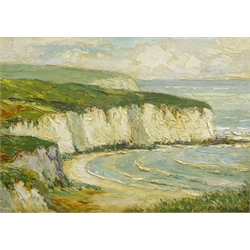 Ken Johnson (British 20th century): South Landing Flamborough and Forge Valley, two oils on canvas signed, max 47cm x 58cm