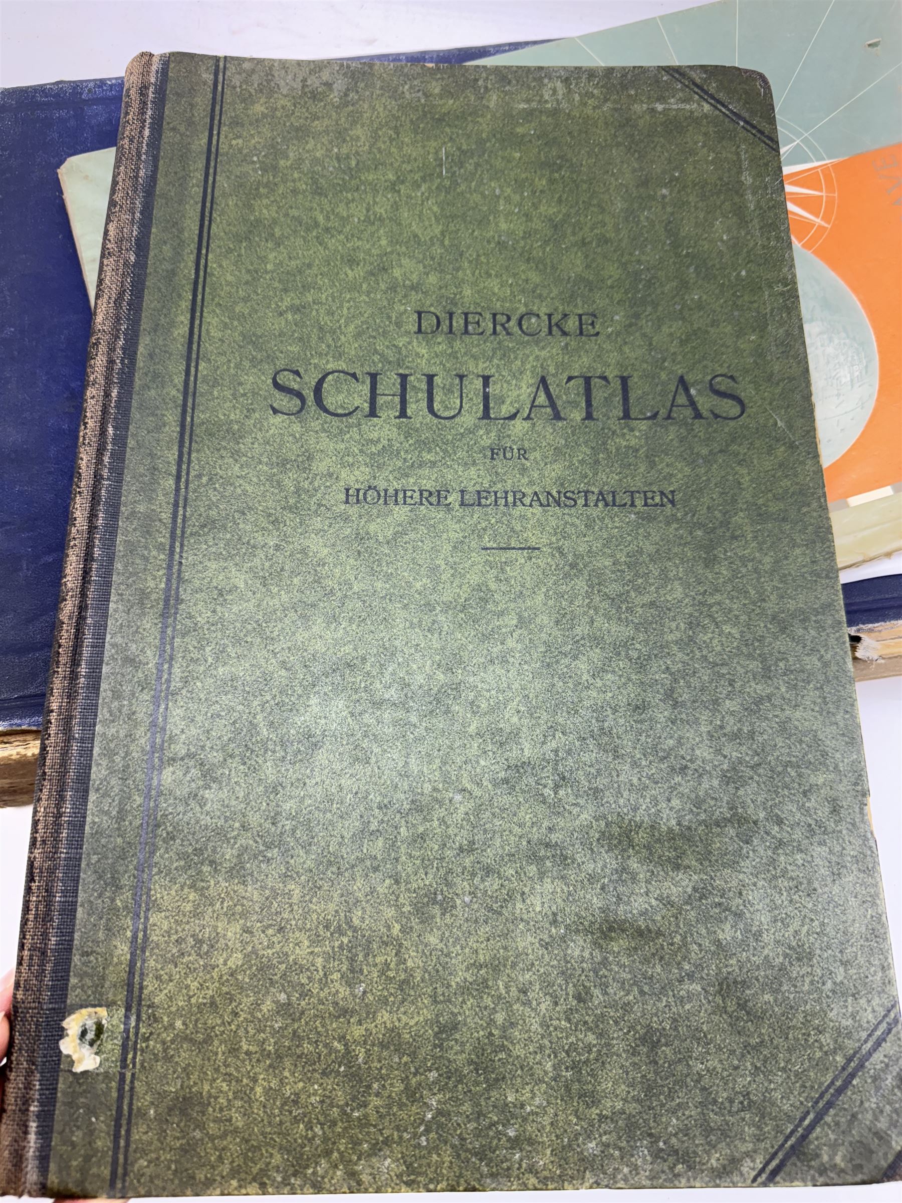 Philip, George and T Swinborne Sheldrake, The Chambers of Commerce Atlas, London, 1925, together with two further Atlases,Diercke Schulatlas, and Cappelens Atlas 