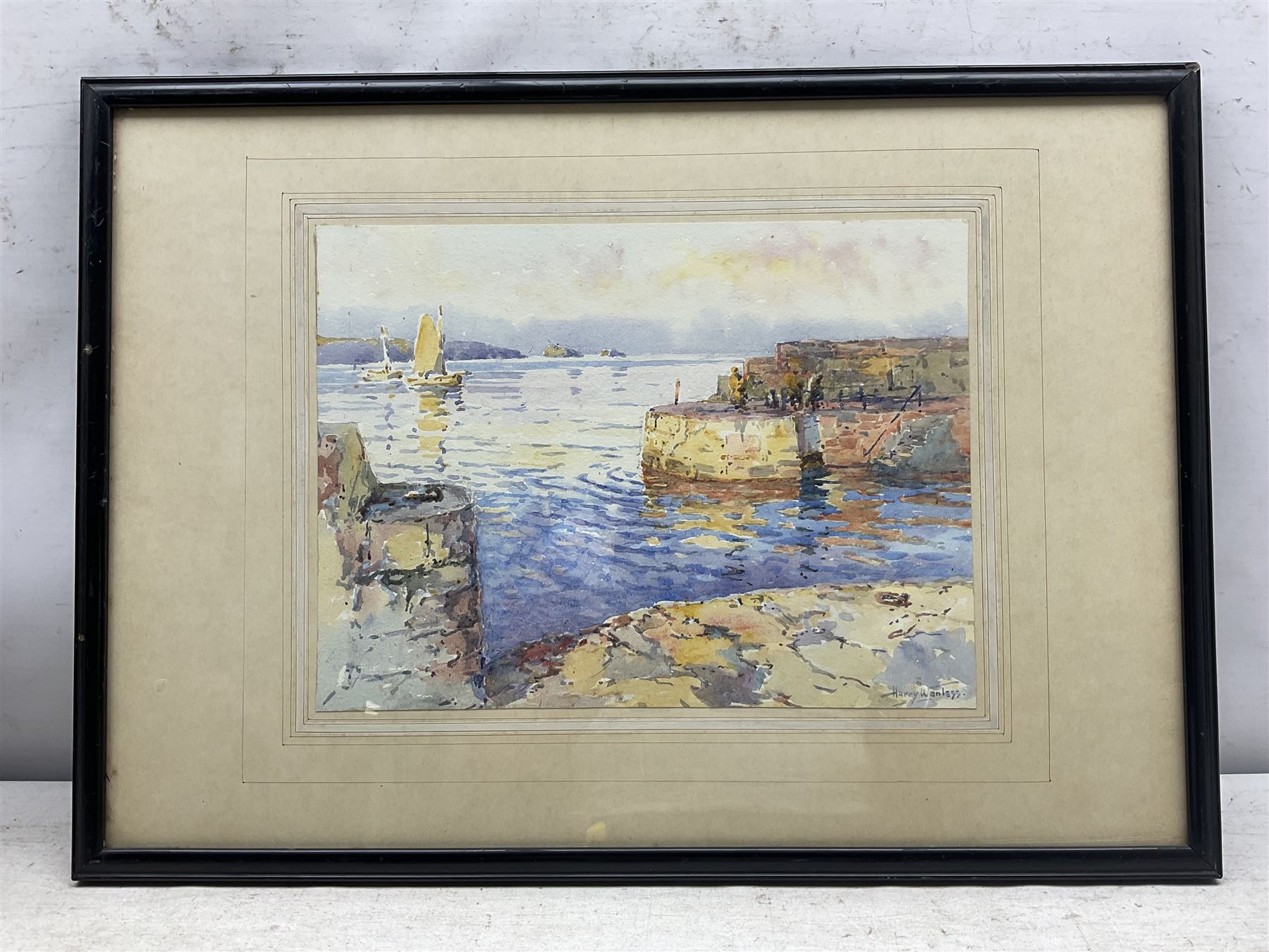 Harry Wanless (British c1872-1934): The Harbour Mouth, watercolour signed 23cm x 31cm
Provenance: direct from the artist's family, part of a collection never previously seen on the market