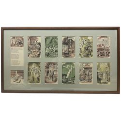 After Edward Ardizzone (British 1900-1979): Village Scenes, set of 12 prints framed as one, with accompanying poem overall 47cm x 87cm 