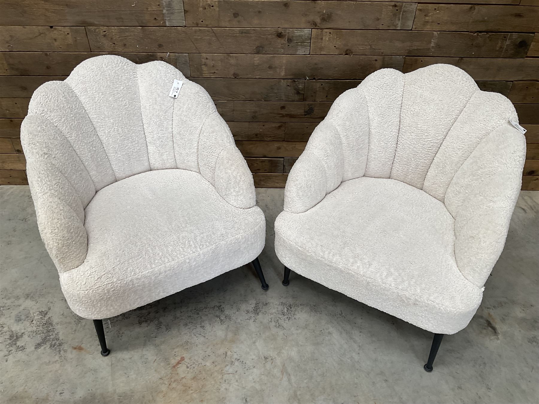 2 x Cloud armchairs, upholstered in beige fabric