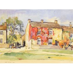 Frederick (Fred) Lawson (British 1888-1968): Cottage at Castle Bolton watercolour signed and dated 1931, labelled verso 28cm x 37cm 