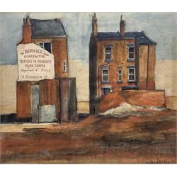Peter S Philip (Liverpool 1955-): Frederick Street, watercolour signed and dated '75, 25cm x 28cm