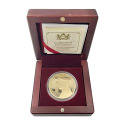 Queen Elizabeth II Bailiwick of Jersey 2012 'The Duke of Cambridge 30th Birthday' gold proof five pound coin, cased with certificate