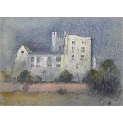 Peter Hicks (British 1937-): Helmsley Castle, watercolour signed with monogram 12cm x  17cm 