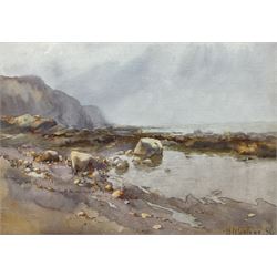 Harry Wanless (British c1872-1934): North Yorkshire Rocky Coastal scene, watercolour signed and dated '96, 23cm x 33cm
Notes: an early work executed whilst at Scarborough Art School under the the supervision of Albert Strange
Provenance: direct from the artist's family, part of a collection never previously seen on the market