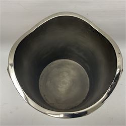 Polished modern aluminium champagne bucket inscribed White Star Line, H24cm