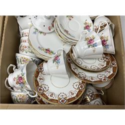 Royal Doulton Minerva pattern tea wares, together with Paragon, Queen Anne, Duchess, etc tea wares, in three boxes