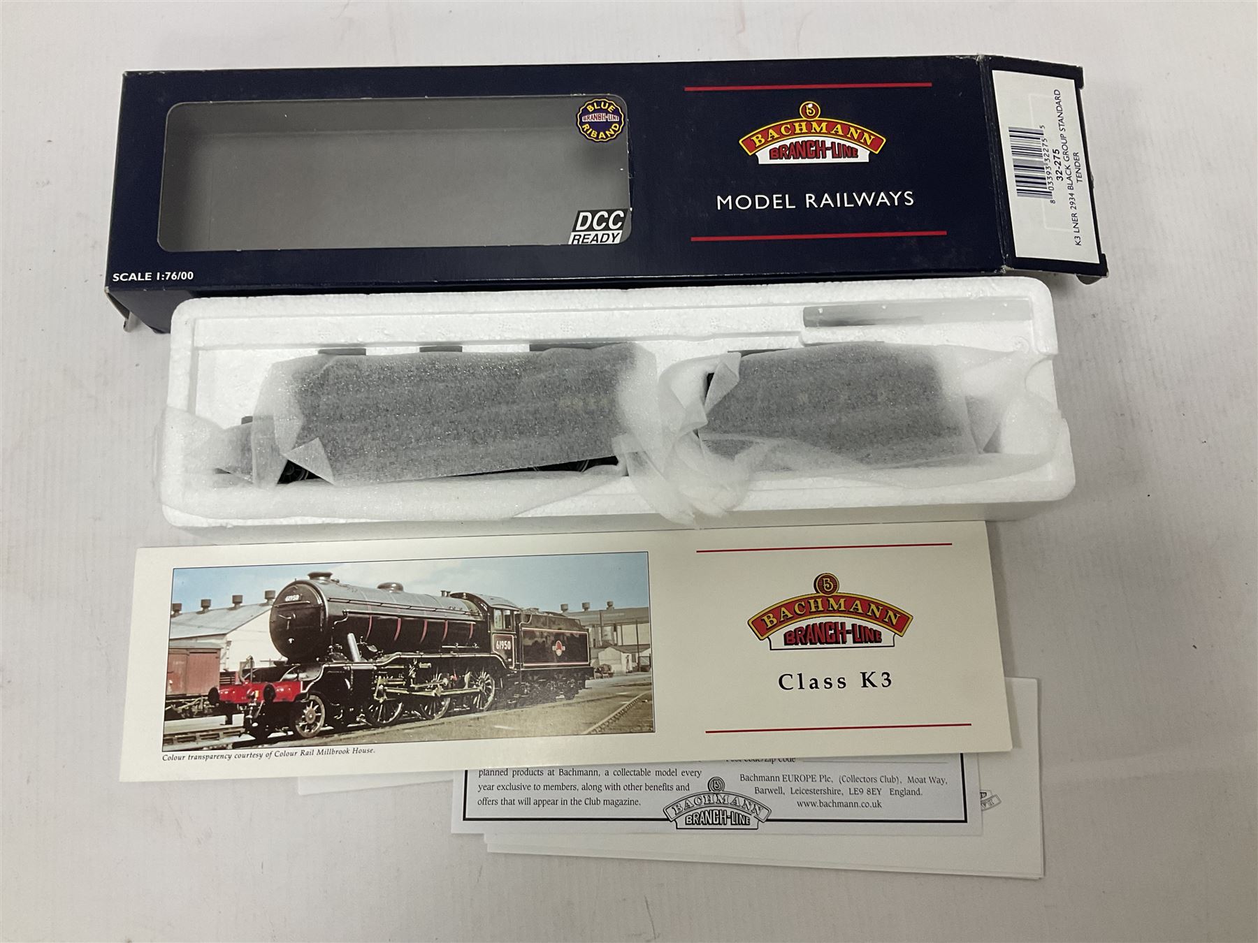 Bachmann ‘00’ gauge - two DCC ready locomotives comprising 32275 Class K3 2-6-0 locomotive no.2934 in LNER black; 32278 Class K3 2-6-0 locomotive no.61823 in BR black; both in original boxes (2) 