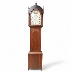 Sinford, of Newcastle - mid 19th century Oak and Mahogany 8-day  longcase clock c1840, wit...